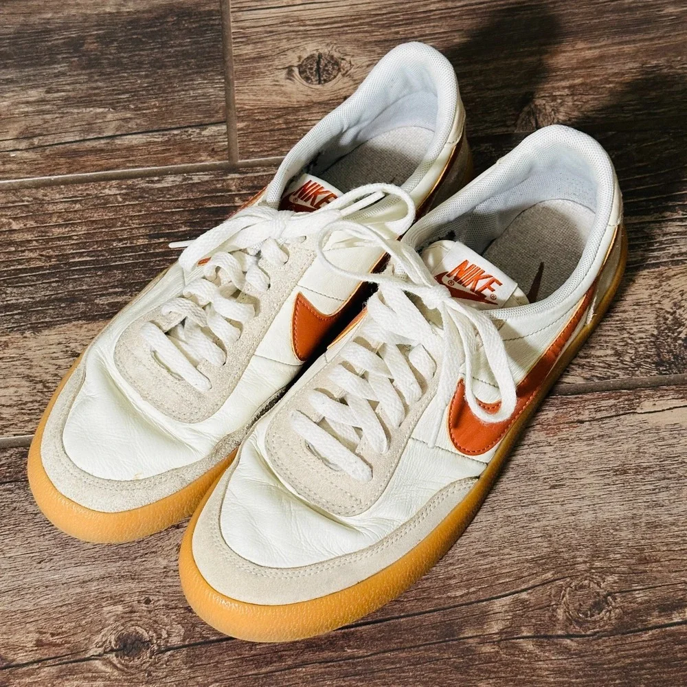 Nike Killshot 2 Sneakers Shoes Mens 9 White Desert Orange Leather Gum Soles